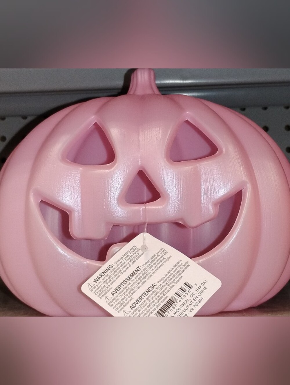 Pink Jack-O'-Lantern Decor for Halloween